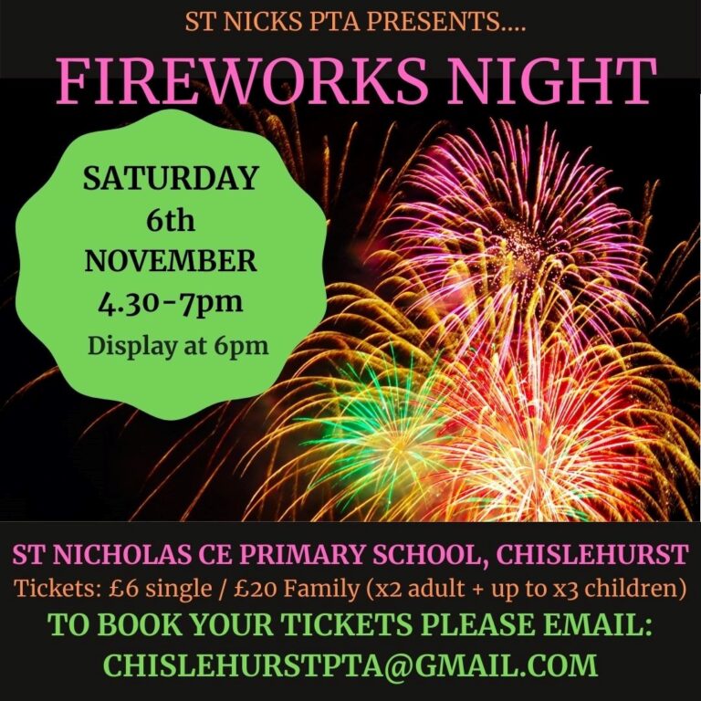 St Nicks Fireworks Night SOLD OUT Visit Chislehurst